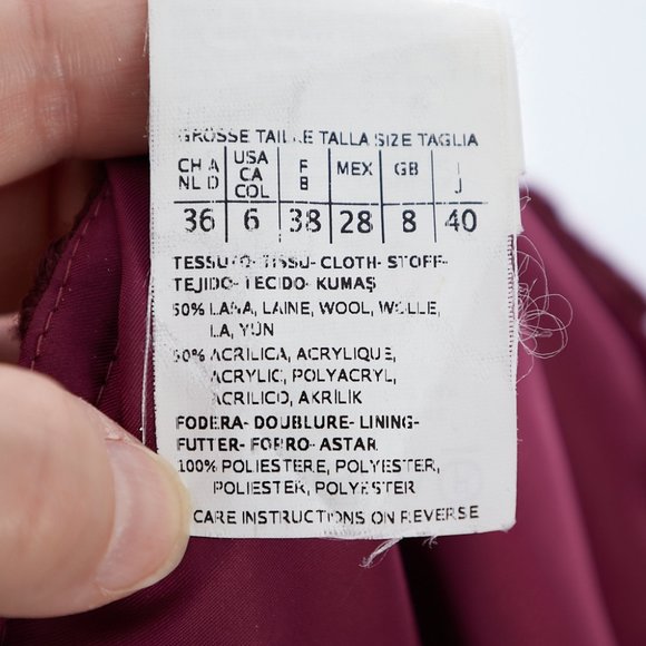 MaxMara Weekend Plum Lace Skirt Size 6 - Picture 6 of 6